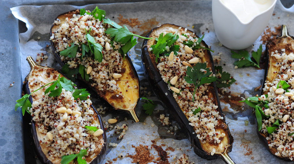 Eggplant with Quinoa and Yoghurt