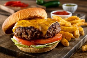 Ground Burgers With Bacon, Cheese, and Fresh Thyme