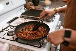 ground beef sandwich