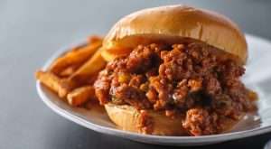 ground beef sandwich